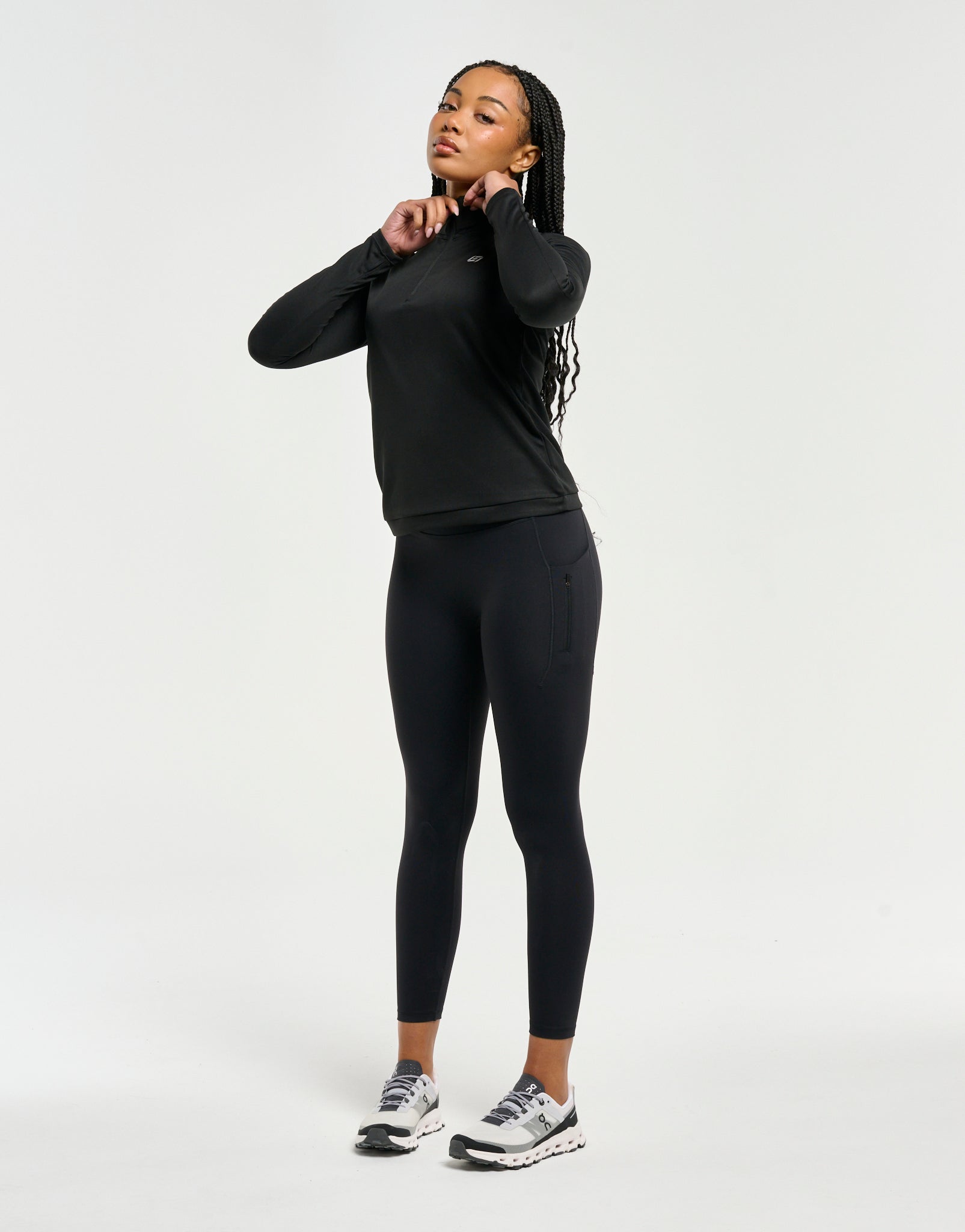 StudioFlex Half Zip Long Sleeve - Black