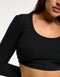 Echt Ribbed Cropped Long Sleeve - Black