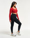 Echt Ribbed Cropped Long Sleeve - Scarlet Red