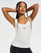 Ribbed Sculpt Tank - White