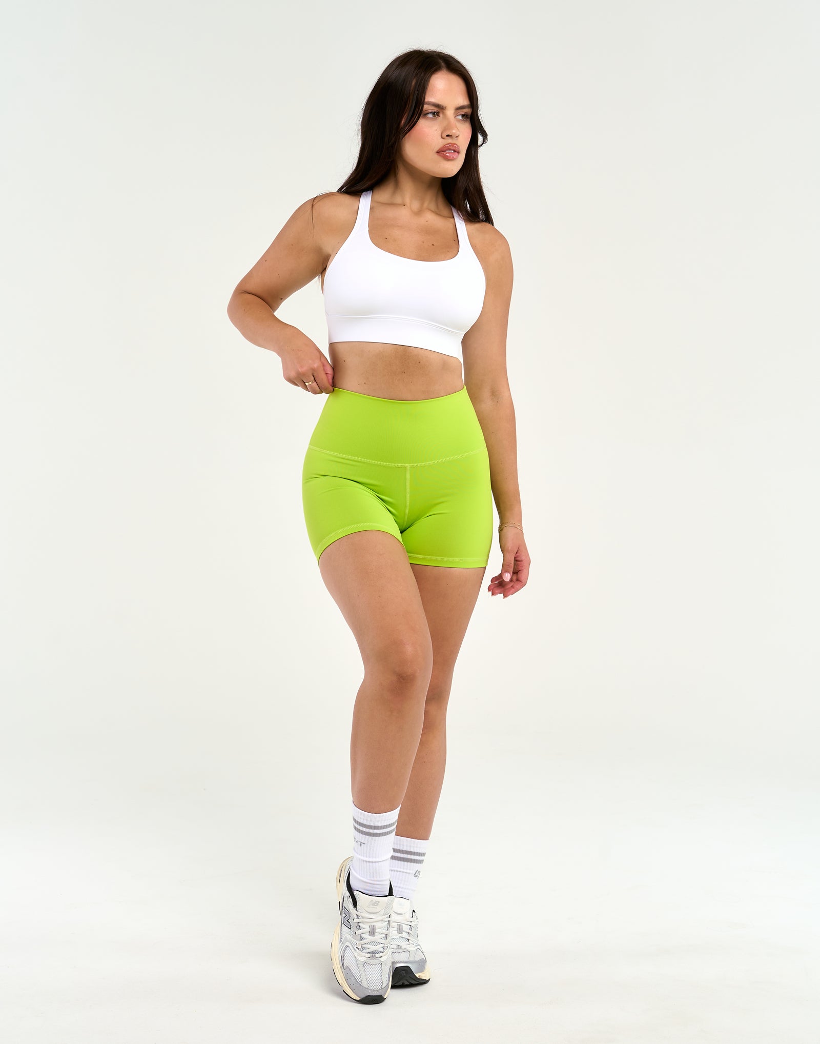 Echt Force Scrunch Shorts - Lime Green