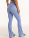 Flare Scrunch Leggings - Hydrangea Blue