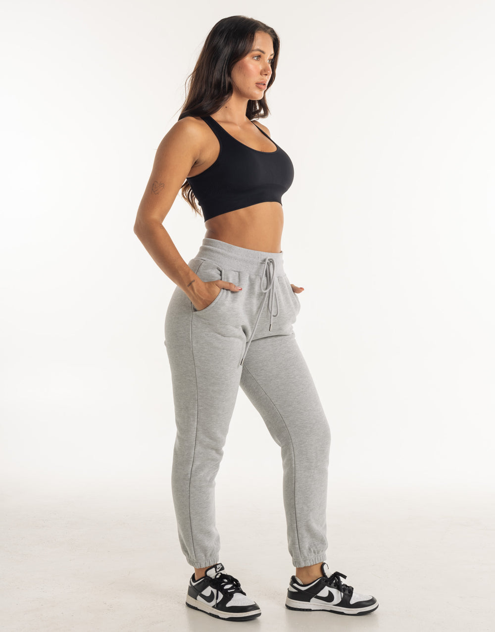 7/8 Devotion Joggers - Heather Grey