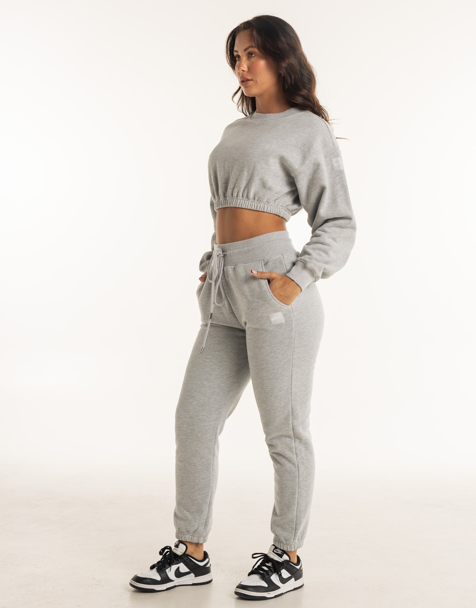 Esteem Cropped Sweater - Heather Grey