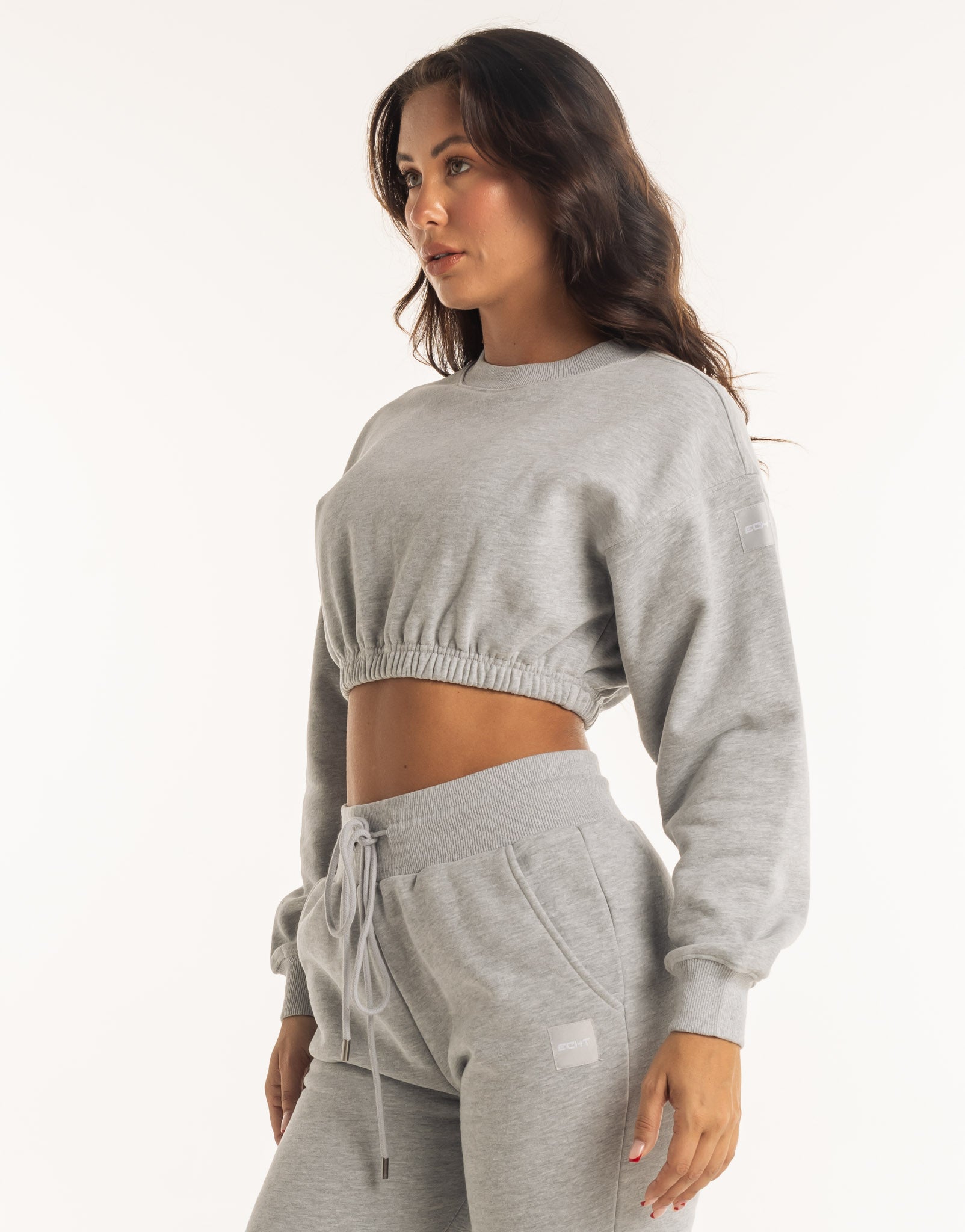 Esteem Cropped Sweater - Heather Grey