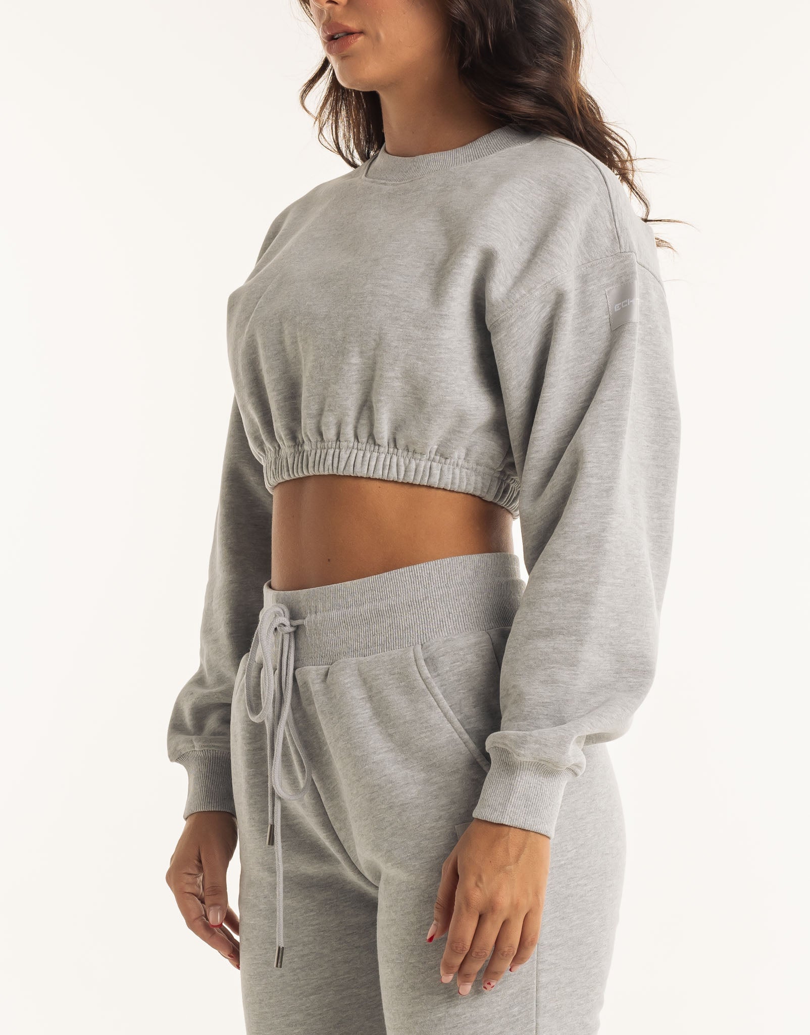 Esteem Cropped Sweater - Heather Grey