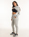 Cropped High Cut Hoodie - Heather Grey