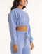 Esteem Cropped Sweater - Hydrangea Blue