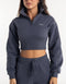 Revere 1/4 Zip Crewneck Sweater - Smoke Grey