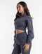 Revere 1/4 Zip Crewneck Sweater - Smoke Grey