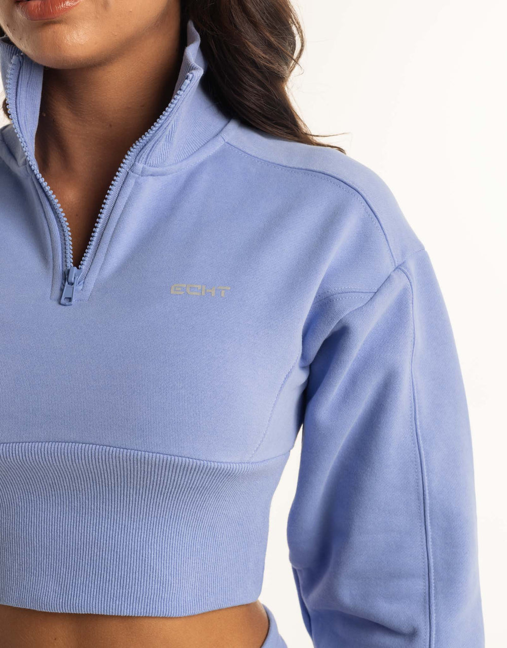 Revere 1/4 Zip Crewneck Sweater - Hydrangea Blue