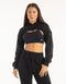 Cropped High Cut Hoodie - Black