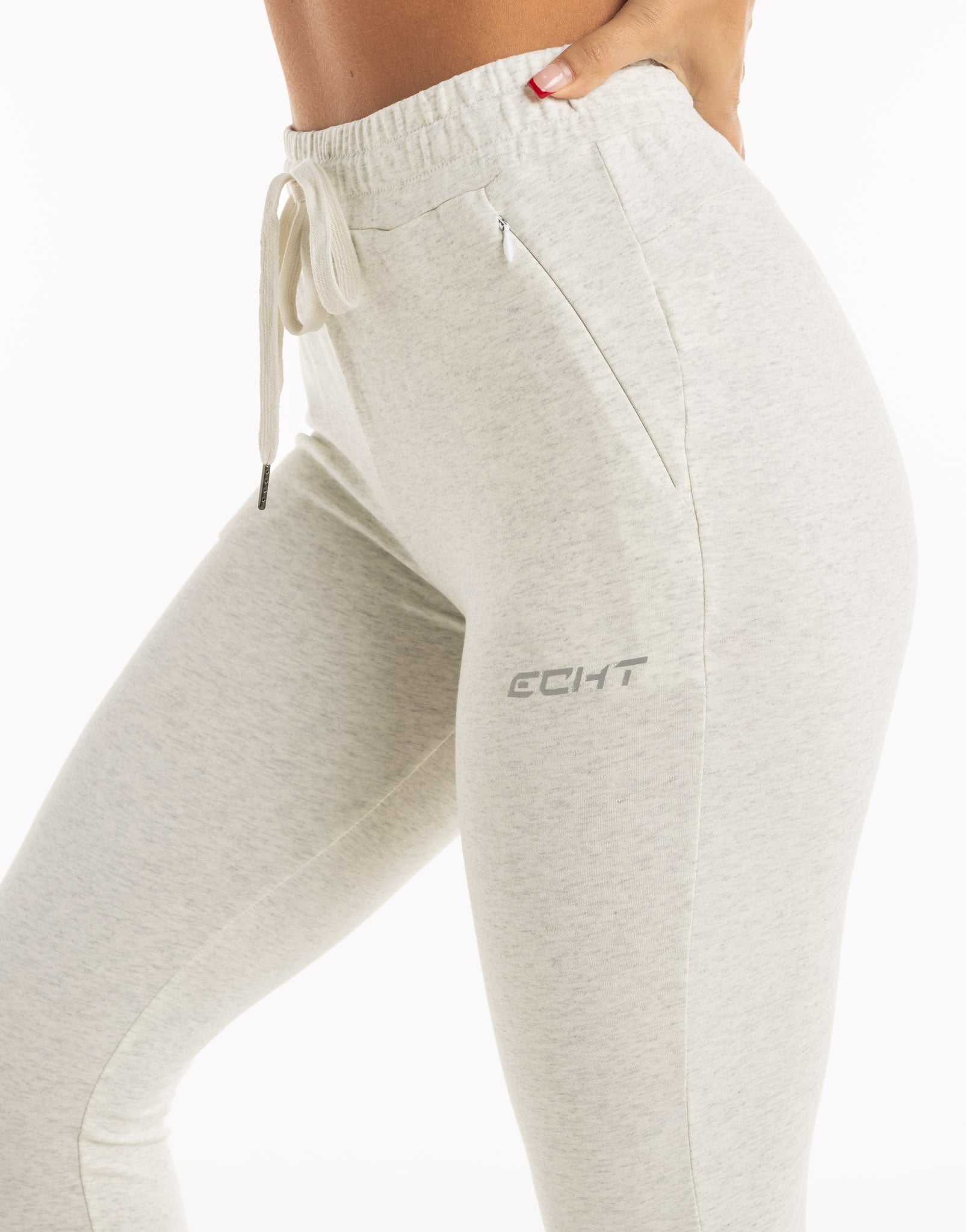 Ladies Tapered Joggers V2 - Heather Grey