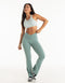 Storm Flare Leggings - Mineral Blue