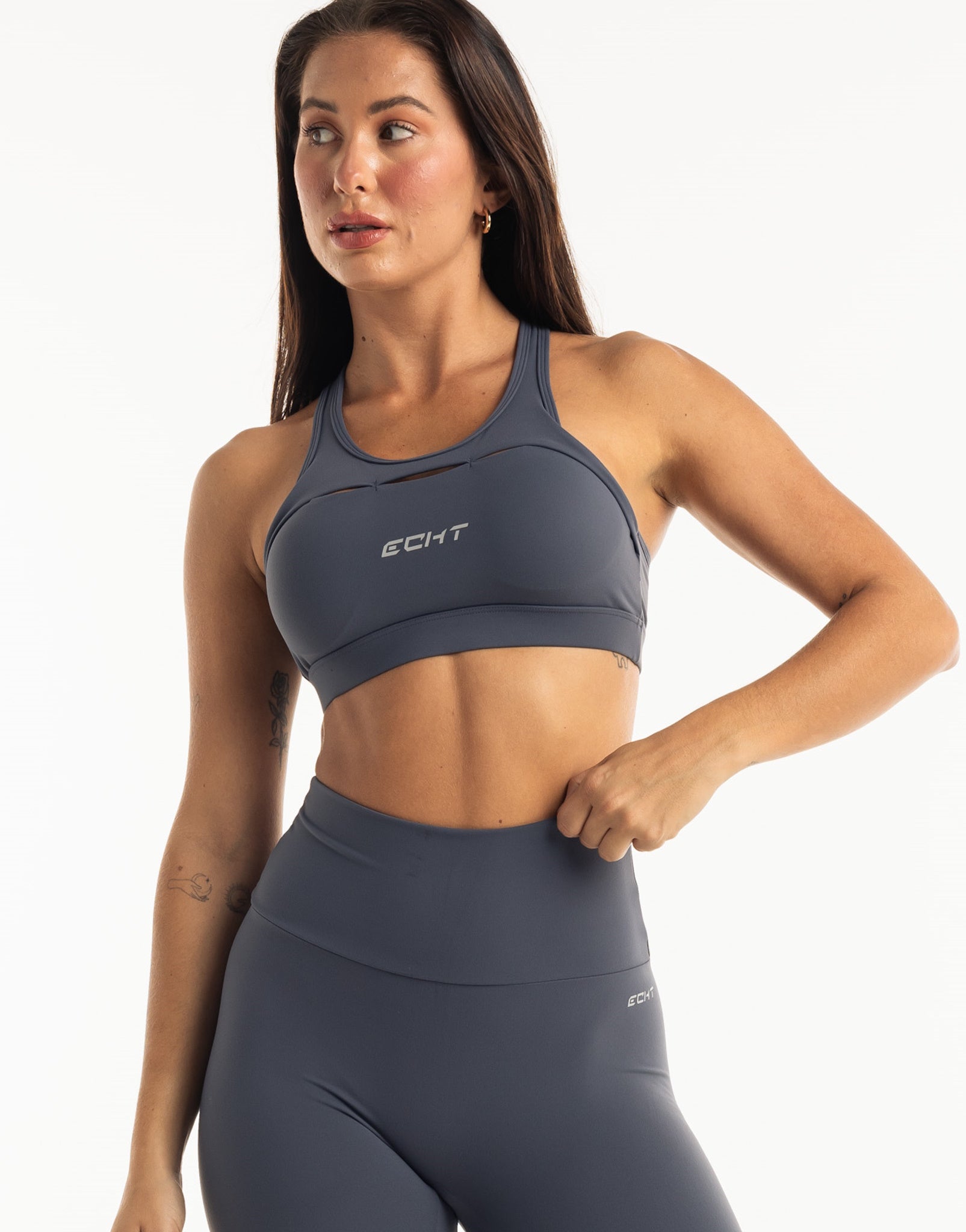 Range Sports Bra - Smoke Grey