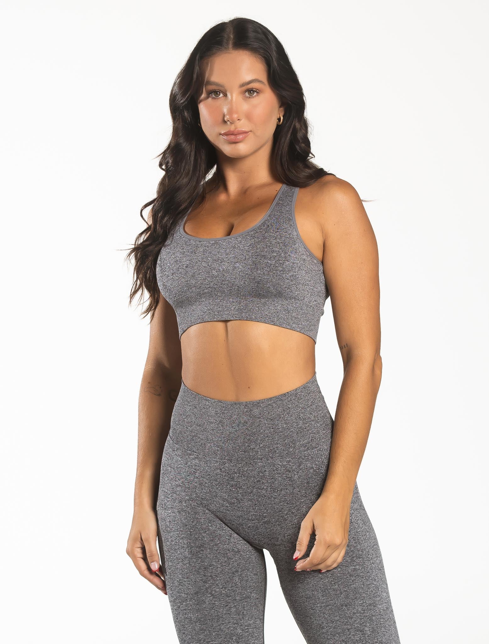 Arise Seamless Essential Sports Bra - Charcoal