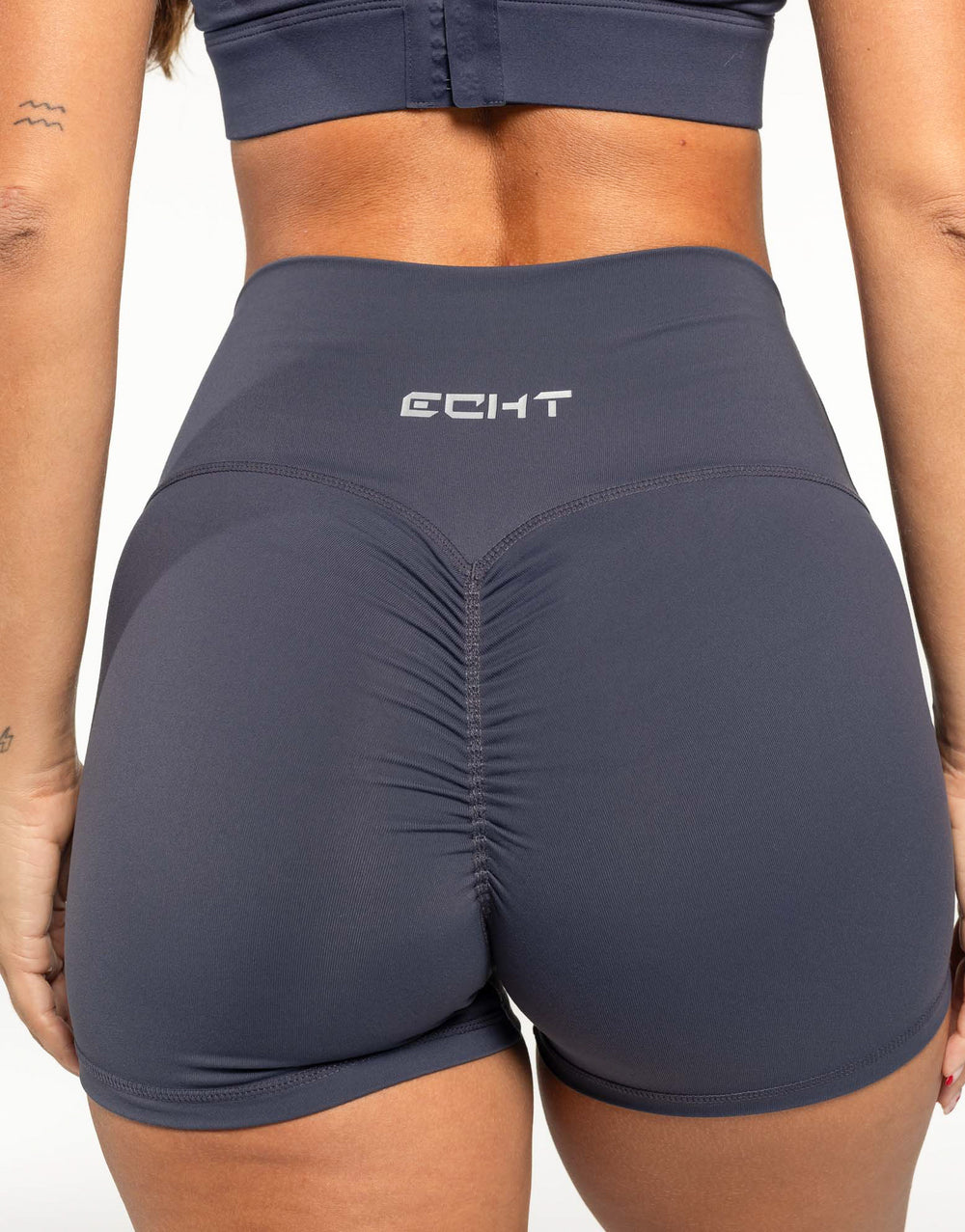 Echt Force Scrunch Shorts - Smoke Grey