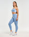 Y2K Retro Speed Sports Bra - Process Blue