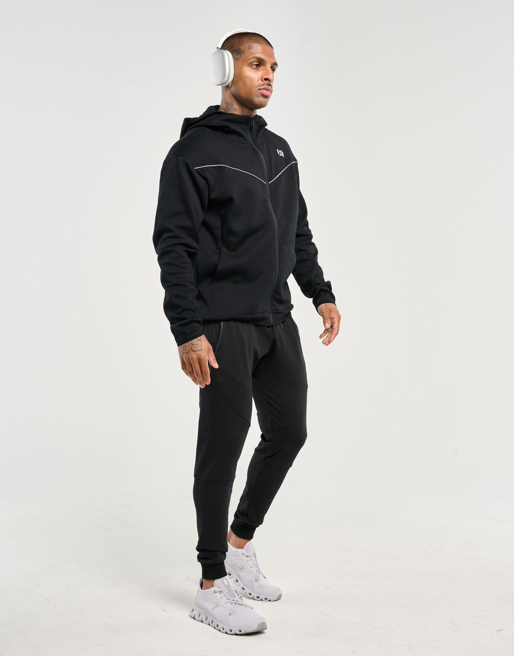 Echt Tech Zip-Up Hoodie - Black