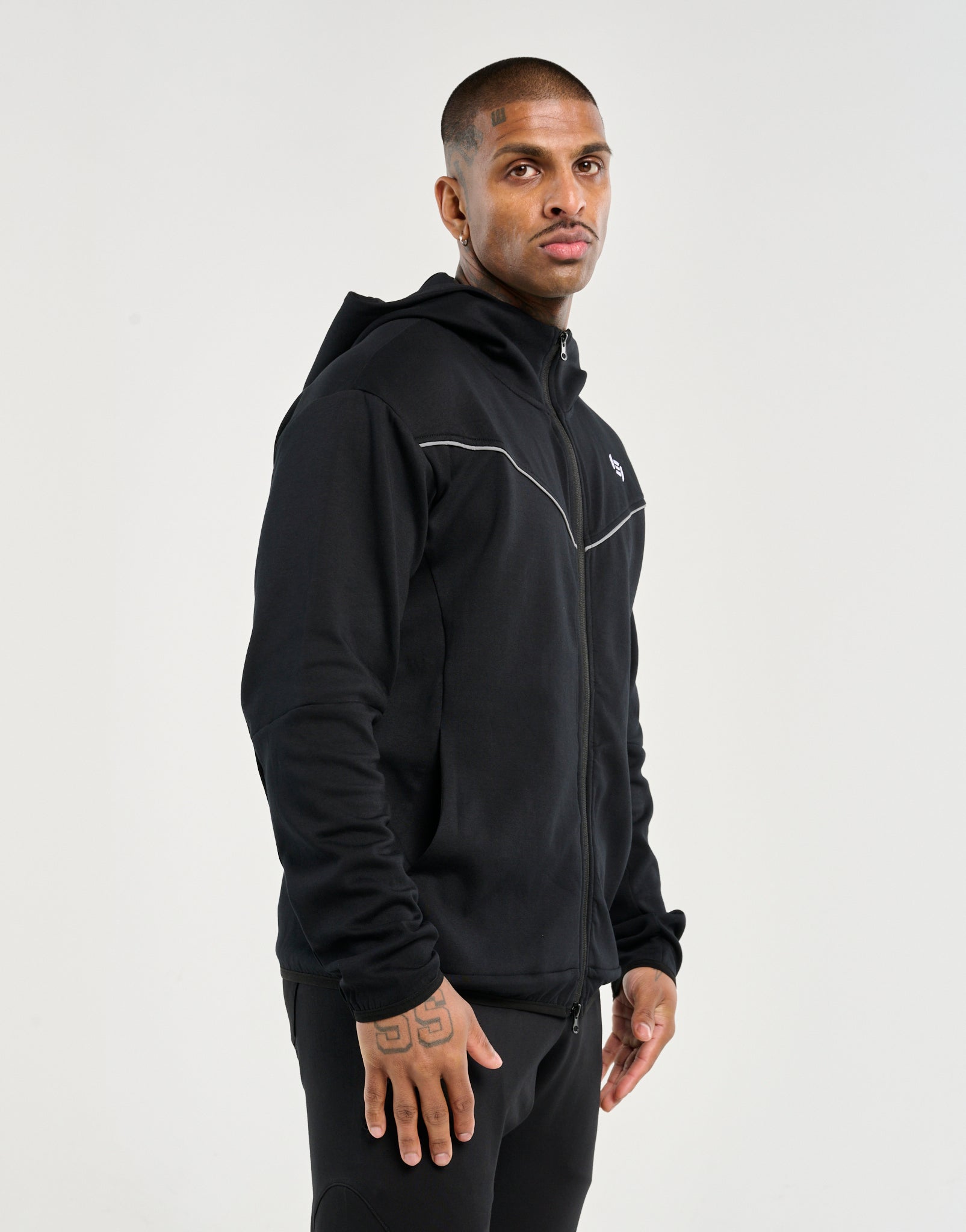 Echt Tech Zip-Up Hoodie - Black