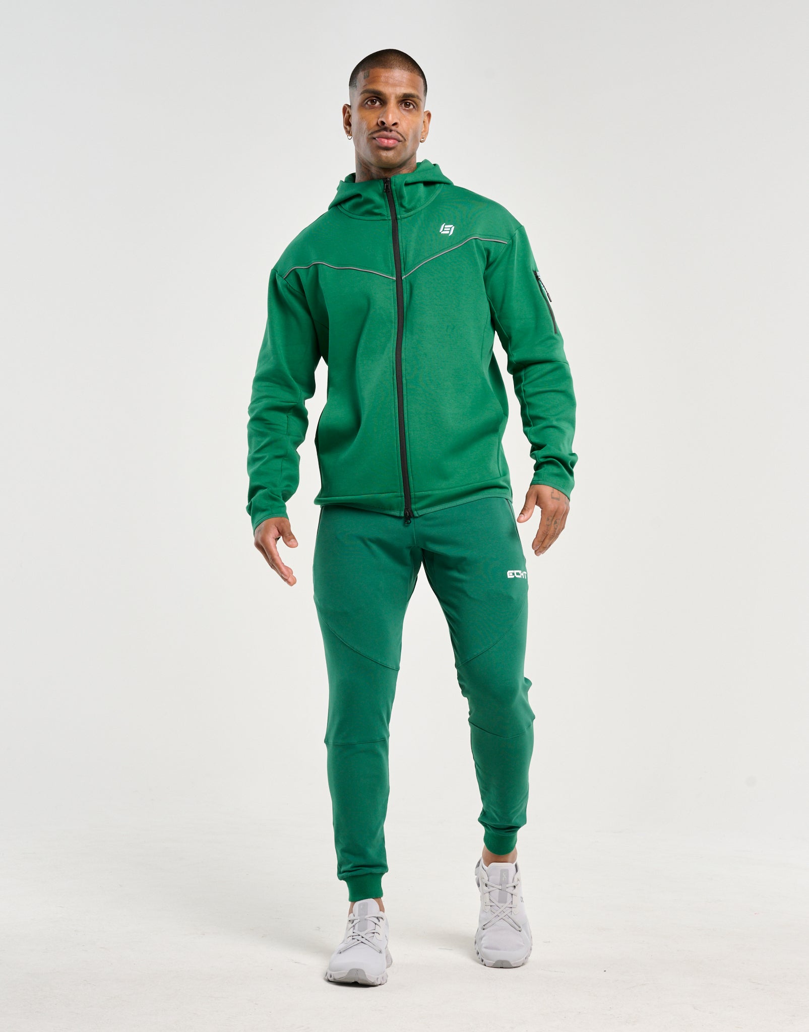 Echt Tech Zip-Up Hoodie - Green