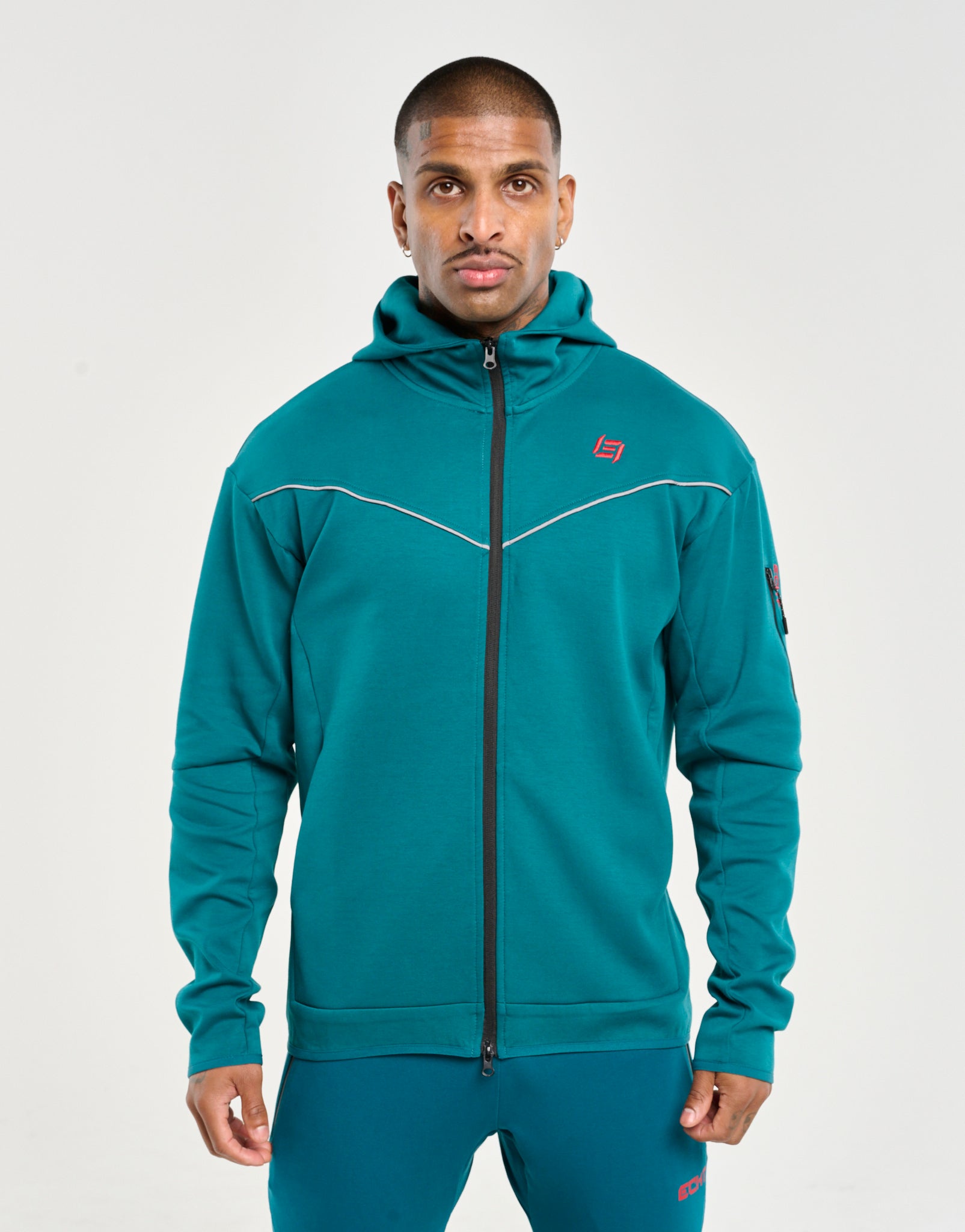 Echt Tech Zip-Up Hoodie - Teal