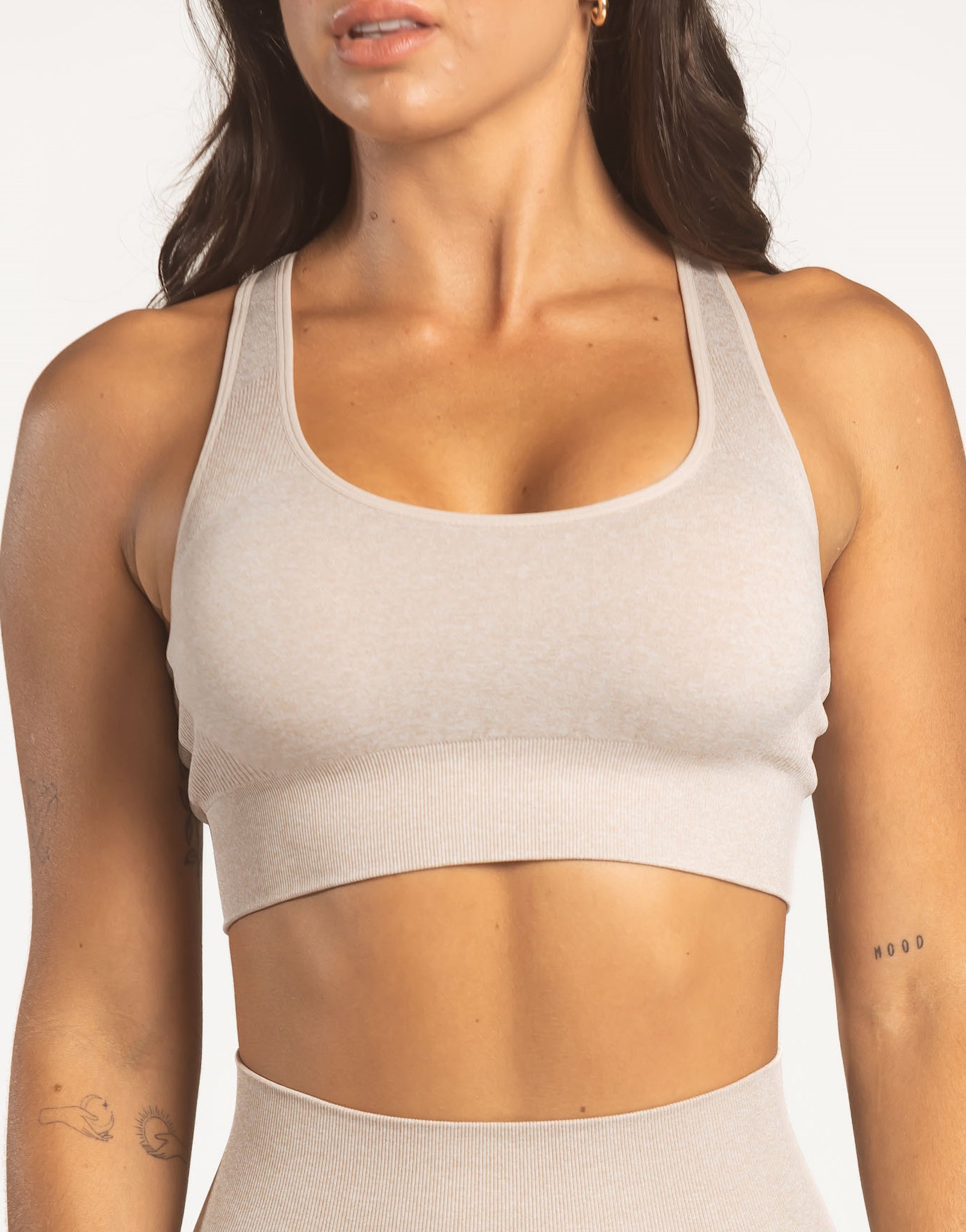 Arise Seamless Essential Sports Bra - Biscuit