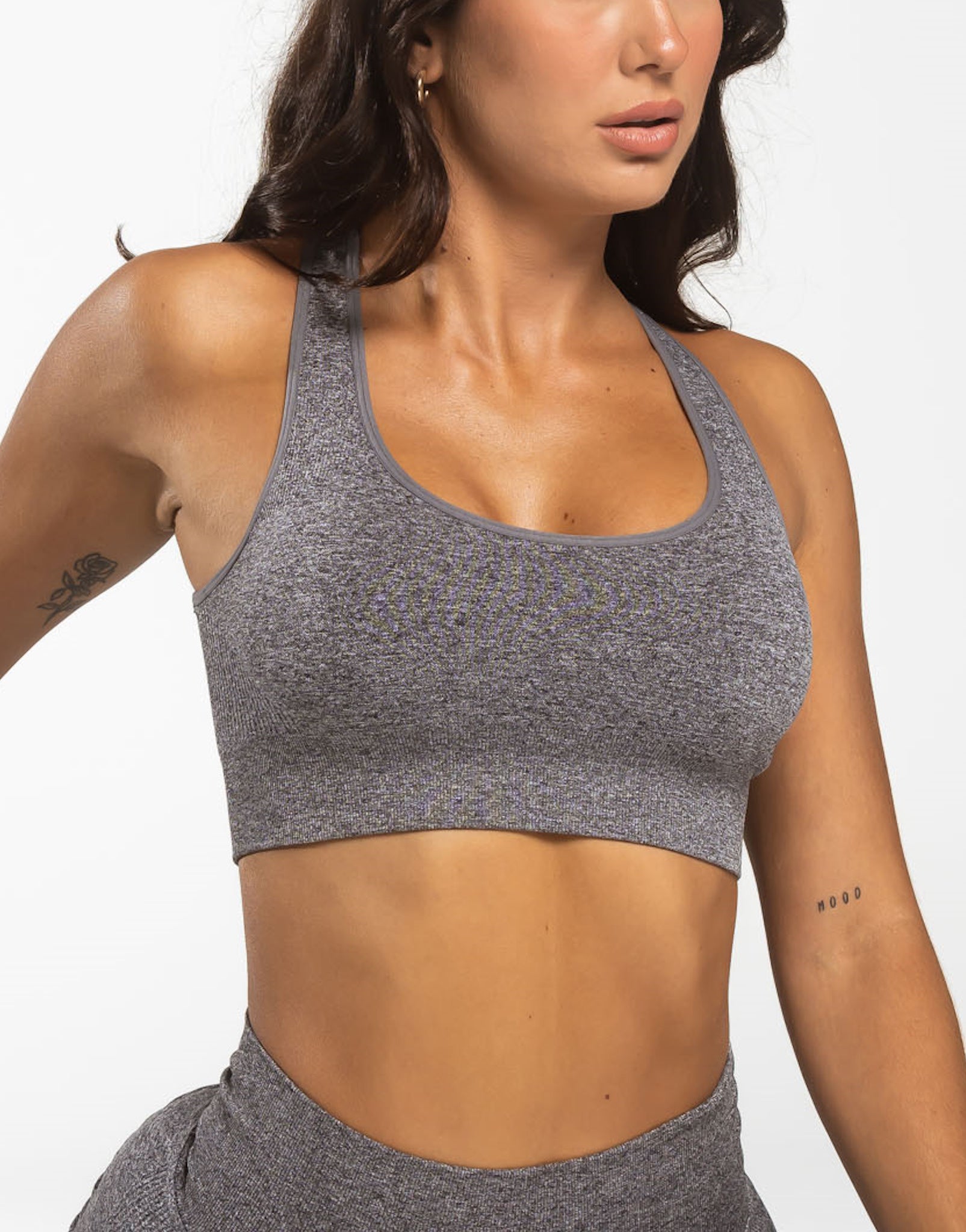 Arise Seamless Essential Sports Bra - Charcoal