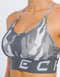 Hyper Camo Sports Bra - Stealth Grey