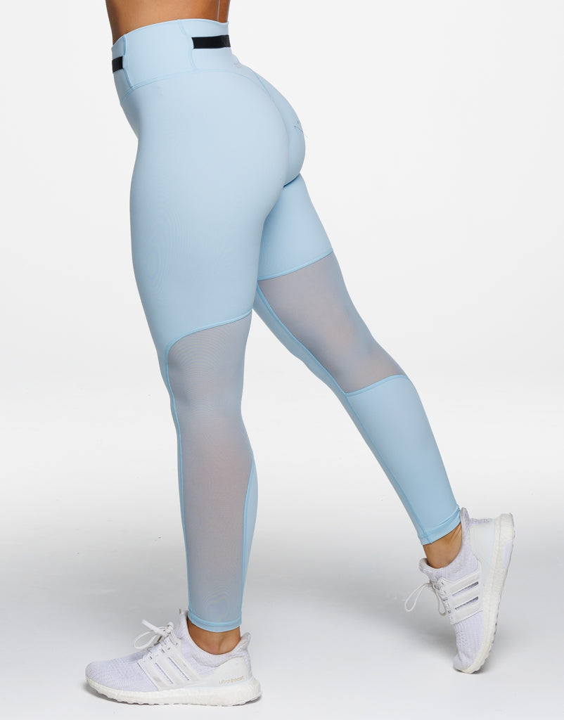 Crossover Leggings - Blue Bird