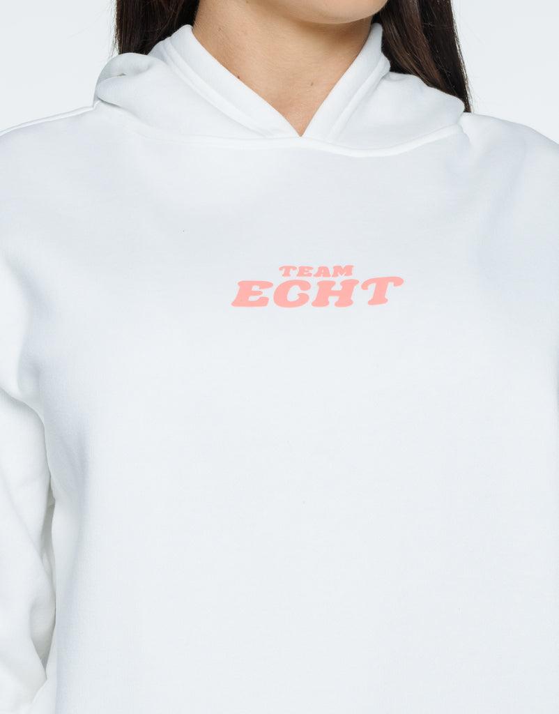 Team Echt Hoodie - White Peach