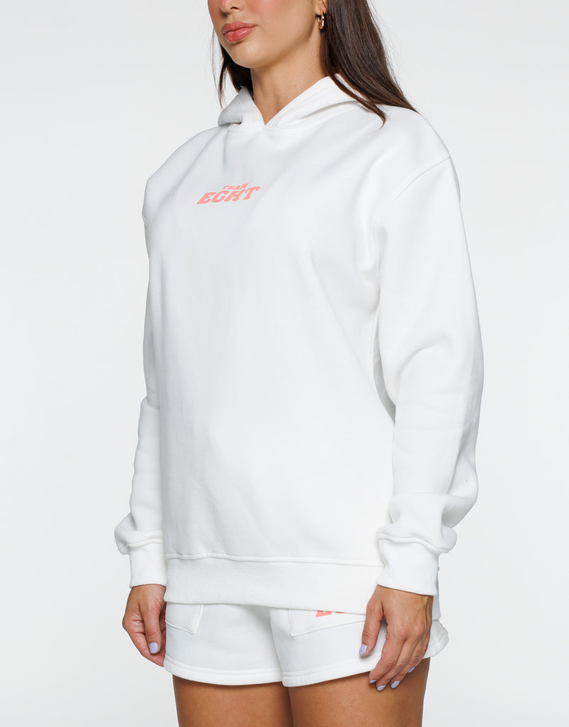 Team Echt Hoodie - White Peach