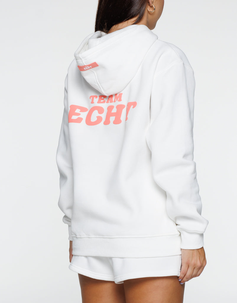 Team Echt Hoodie - White Peach