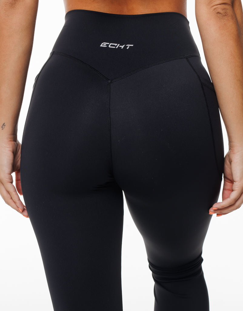 Flare Pocket Leggings - Black